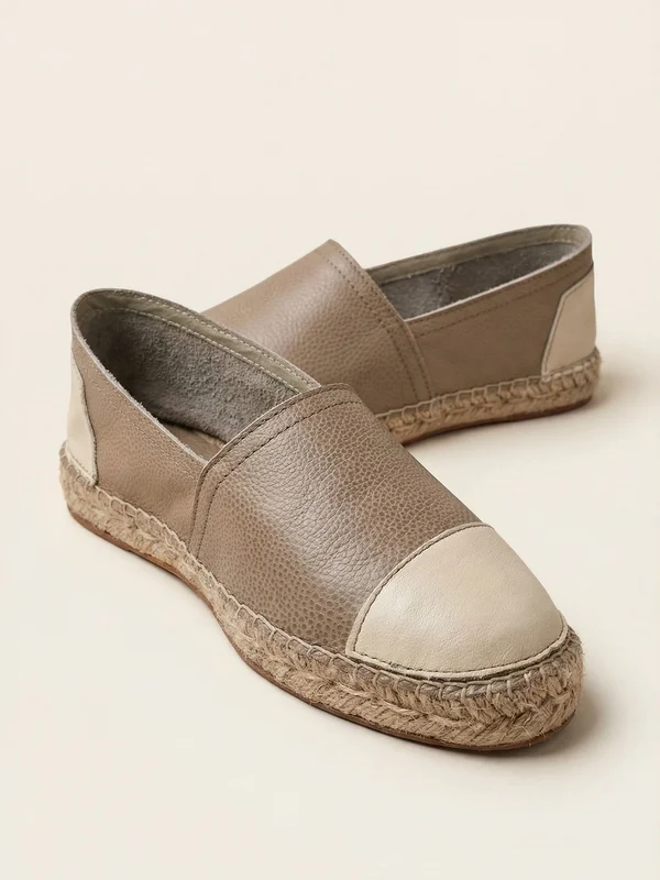 Espadrilles Cuir Naturel